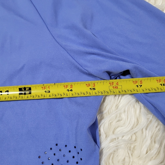 Gymshark x Whitney Simmons Long Sleeve Crop Top Beautiful Blue Size Medium - Picture 9 of 14